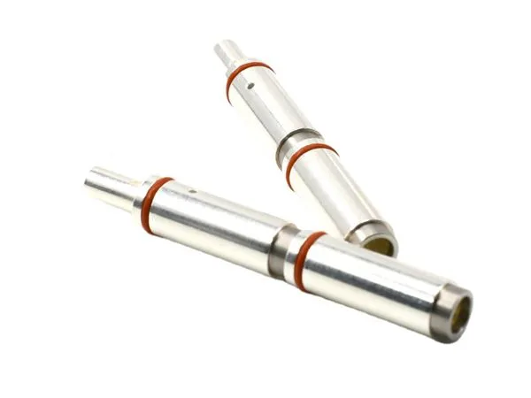 冠簧连接器公母铜插针插孔pin针汽车大电流充电连接器冠簧公母