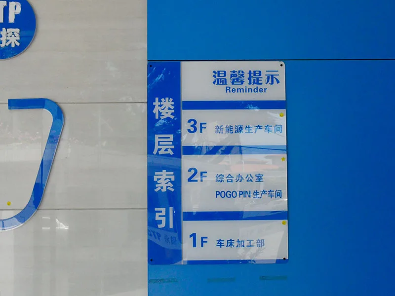 永探厂区楼层索引牌