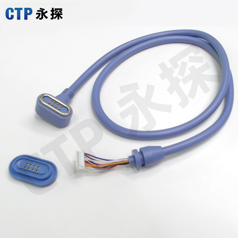 永探 8Pin磁吸pogopin数据线智能穿戴医疗设备专用磁吸充电线