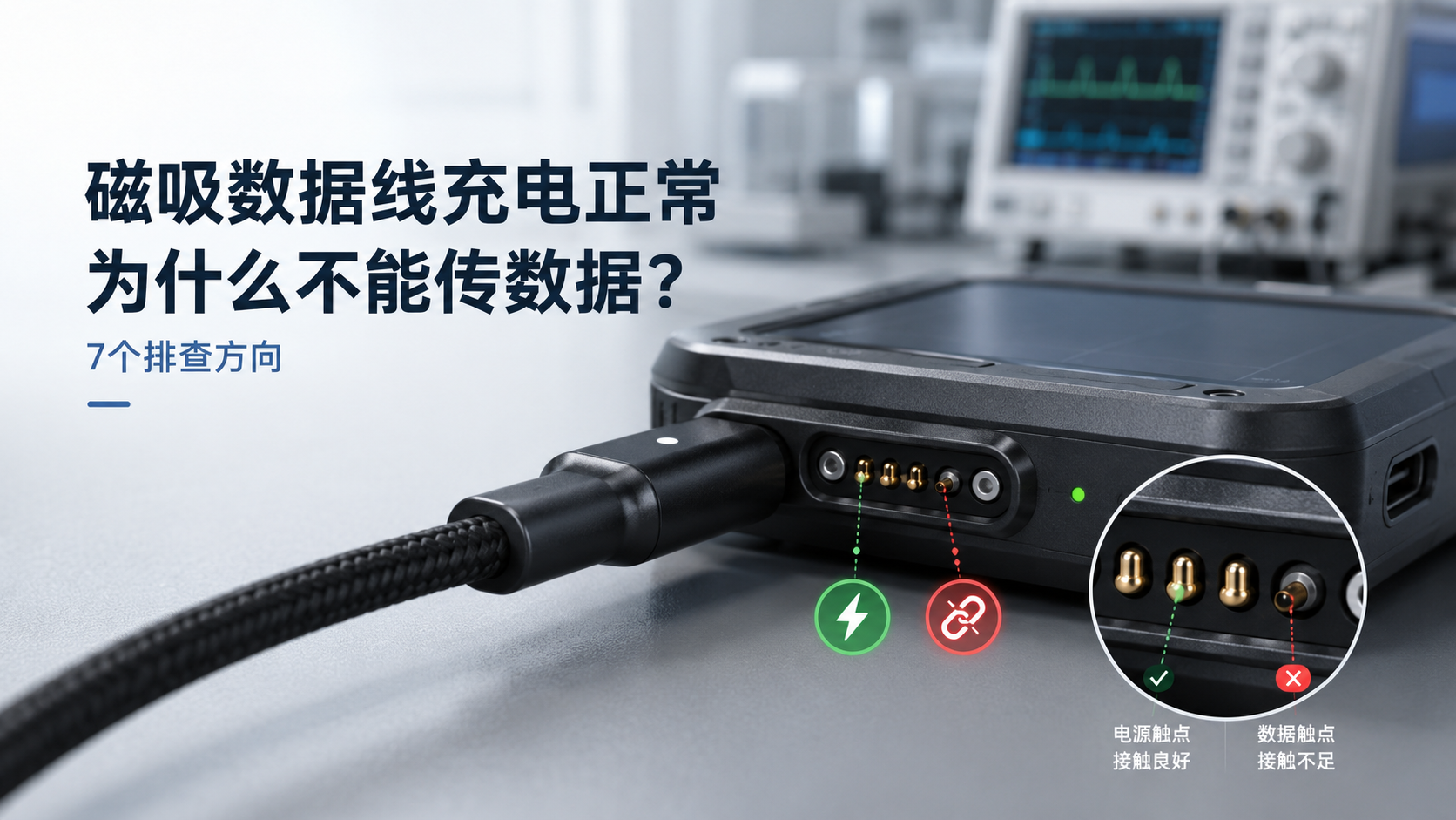 磁吸数据线充电正常但不能传数据是什么原因？7个排查方向